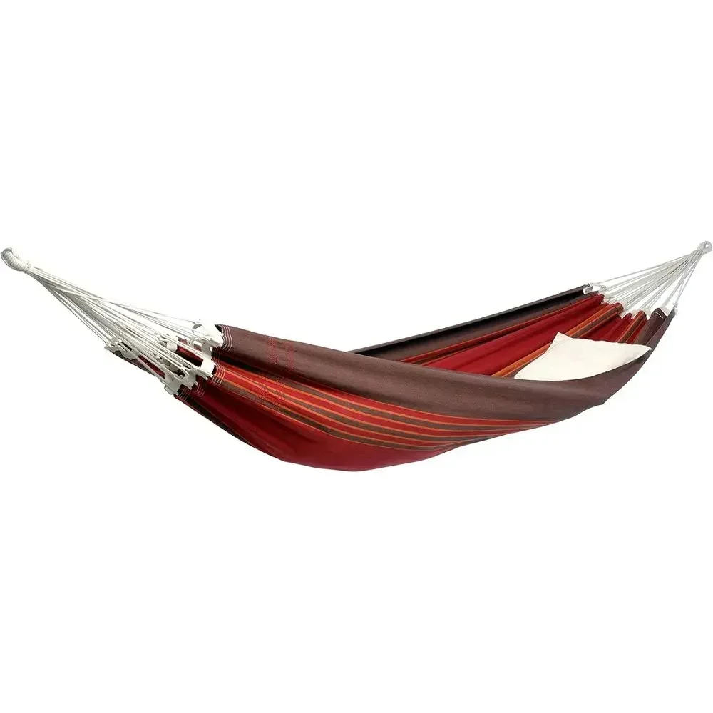 Authentic Brazilian Hammock, Terra Cotta, Recycled Cotton/Polyester, Double, 142 x 68, Supports Up to 400lbs