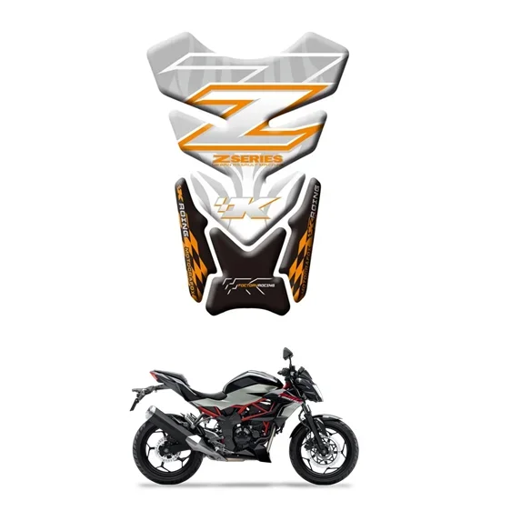 For KAWASAKI Z250 Z300 Z400 Z650 Z750 Z800 Z1000 Z900 Motorcycle Tank Pad Protector 3D Gel Sticker Decal - 6