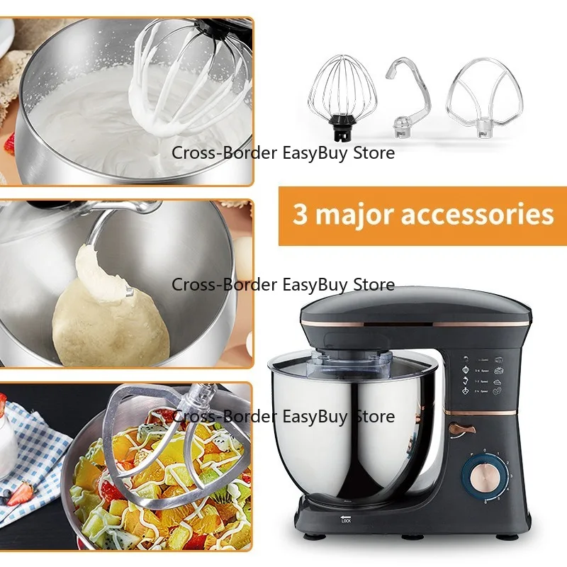 Home Electric Dough Mixer, Chef Cream Mixer, Egg Beater Food Processor 11L