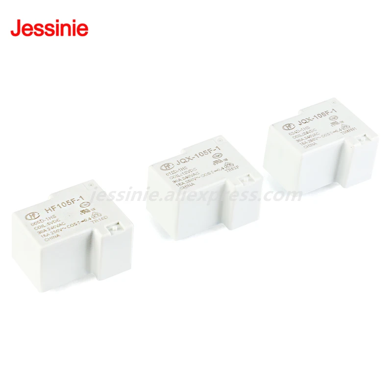 2pcs/1pc High Power Relay HF105F HF115F -1-005D 1-012D 024D -005 012 024 -1HS 1ZS3 2ZS4 5V 12V 24V 30A 16A 8A 4Pin 8Pin