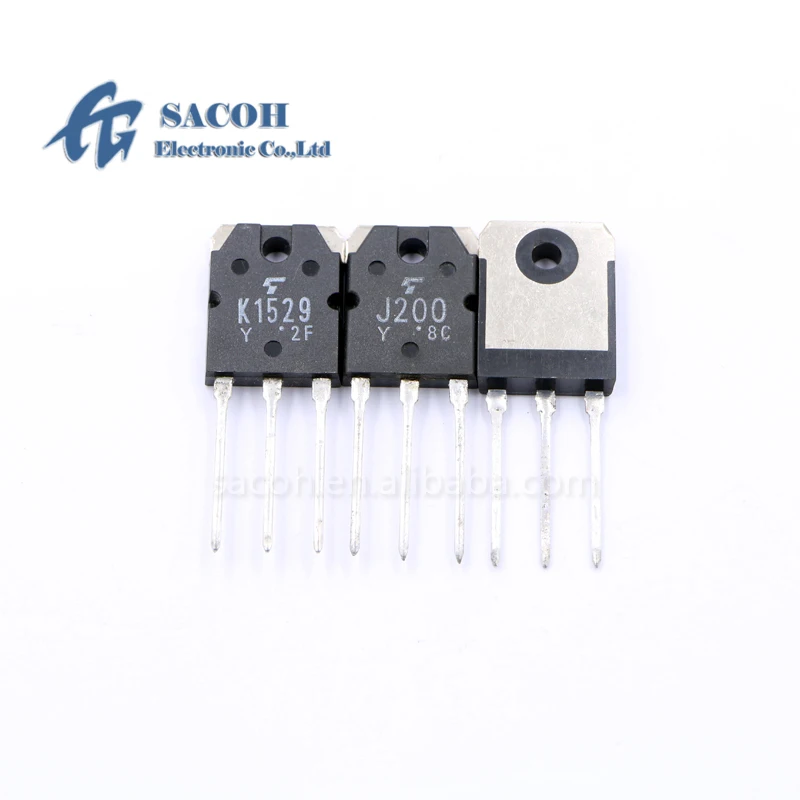 1Pair/lot 2SK1529 K1529 2SJ200 J200 TO-3P 10A 180V Silicon N-ch + P-ch MOSFET