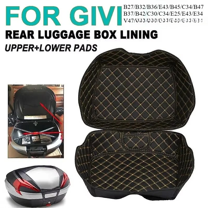 Motorcycle Rear Cargo Trunk Case Liner Luggage Box Inner Container Tail Case Bucket Lining Mat for GIVI B27/B32/B36/E43/B45/C34