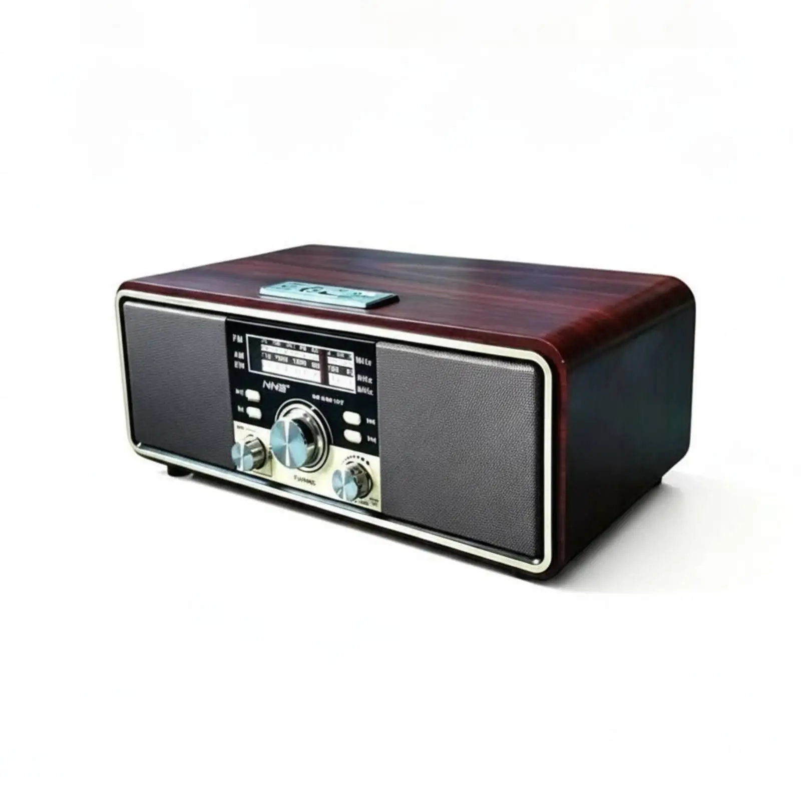 Wooden Radios Composite Audio Player Portable Vintage Design Rechargeable Stereo Radio for Indoor Use