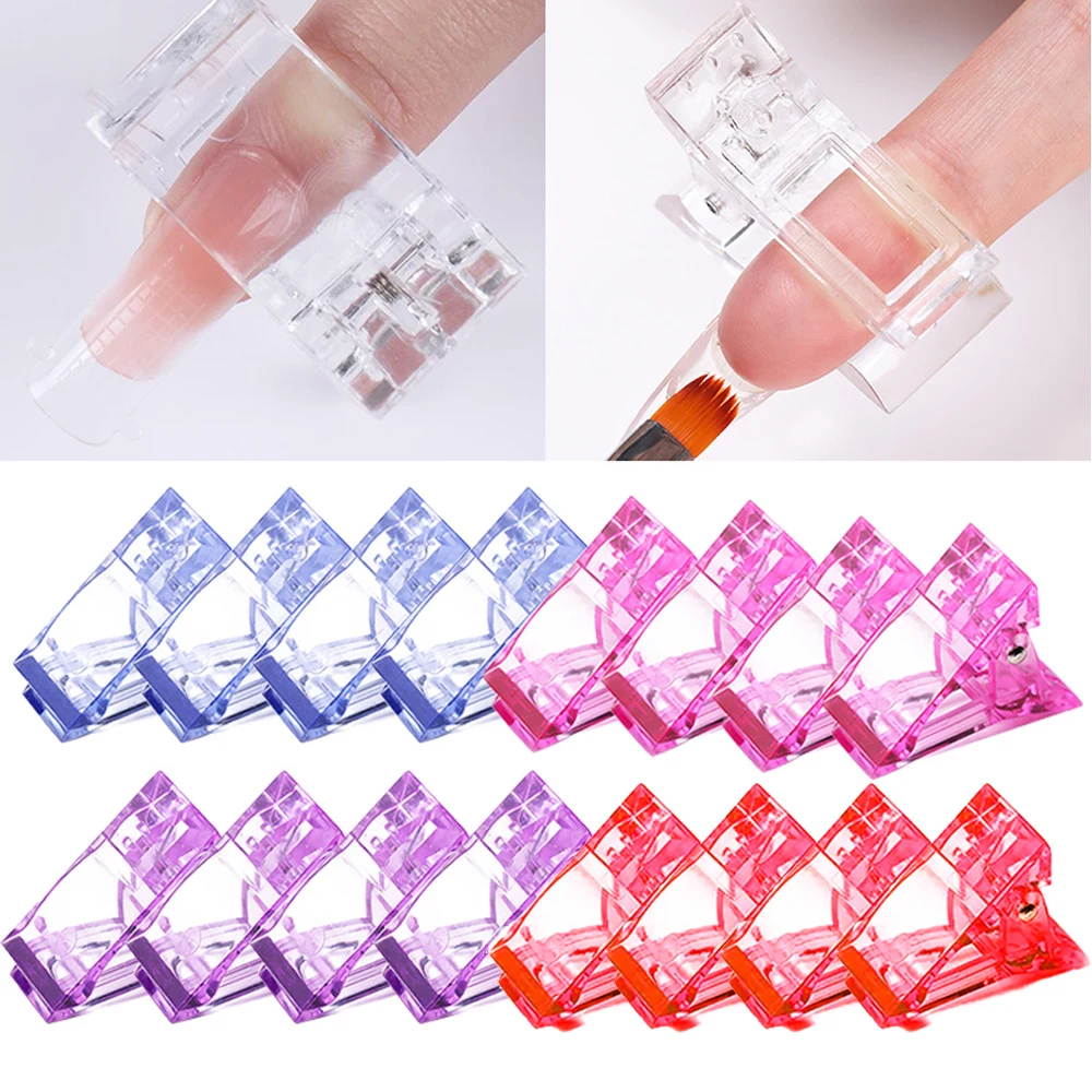 

5/10Pcs Nail Art Clip Tips Acrylic Plastic Nail Clamps Extension Fake Fingernail Polish Building Mold Manicure Nails Accesories