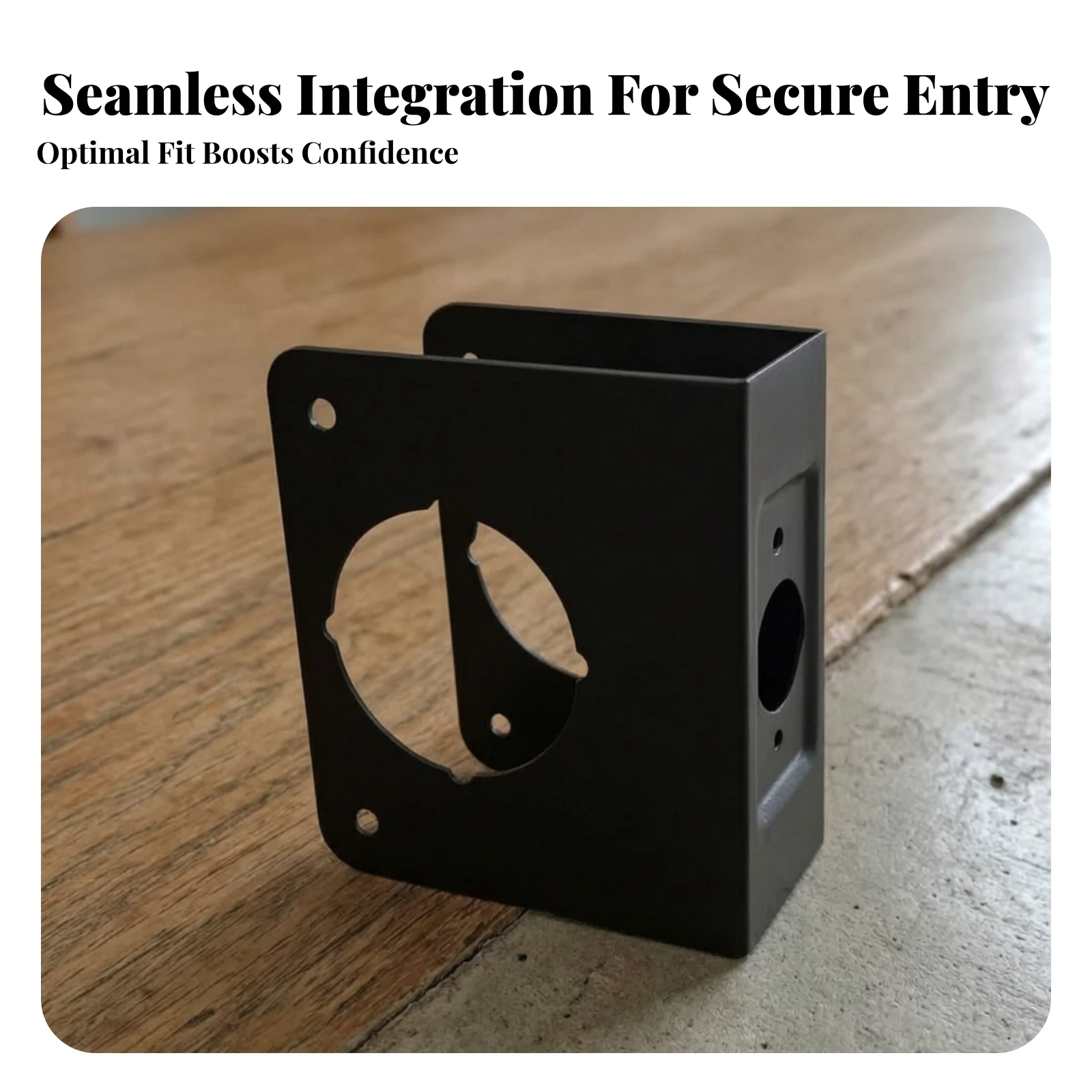Door Lock Reinforcement Plate Sturdy Door Reinforcement Plate Security Latch Strike Anti-Theft Tamper-Proof for Homeowners