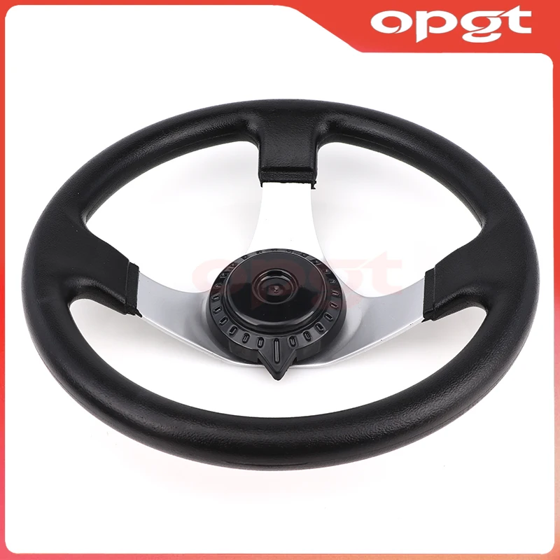 OPGT ATV 3Hole Steering Wheel Replacement Universal Suitable for Go Kart Steering Wheel Hardware with Cover Vehicle Accessories