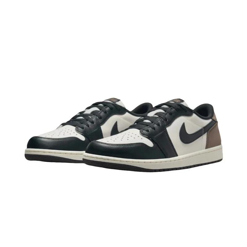 Nike Air Jordan 1 Low OG  mocha Classic White Black Red Unisex Comfortable Strap Retro Casual Low Top Basketball Shoe