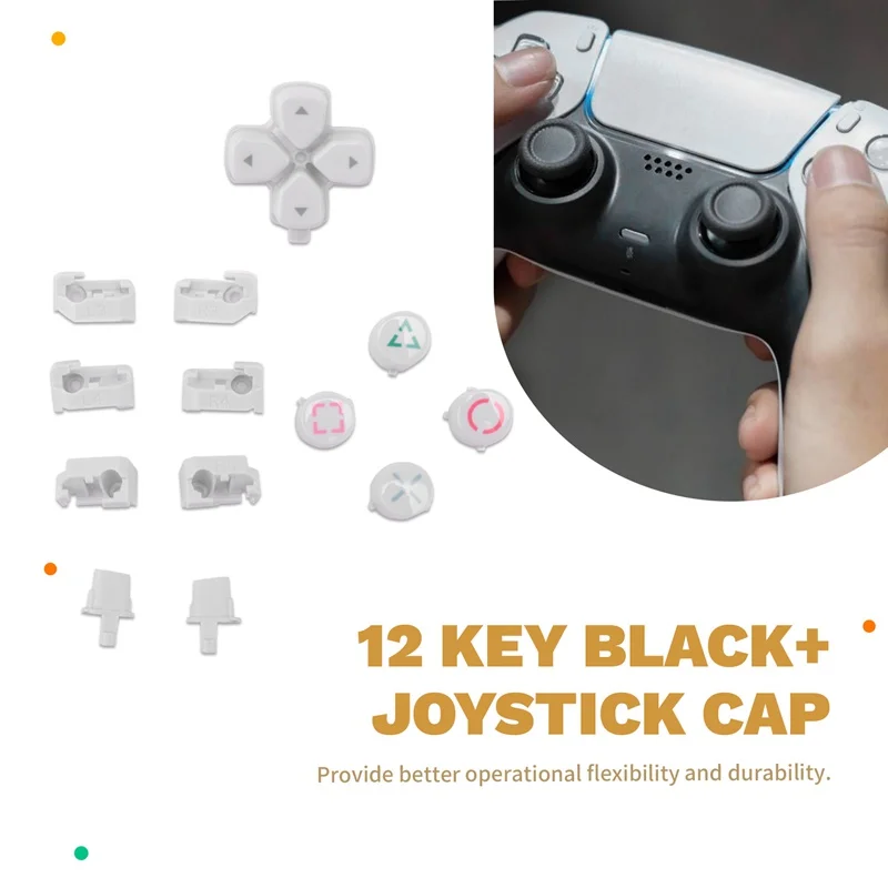 BTLIFE-Ergonomic Micro-Switch Tactile Clicky Hair Trigger Kit+ BDM-030/040/050 For PS5 Controller Joystick Cap 12 Key Click B