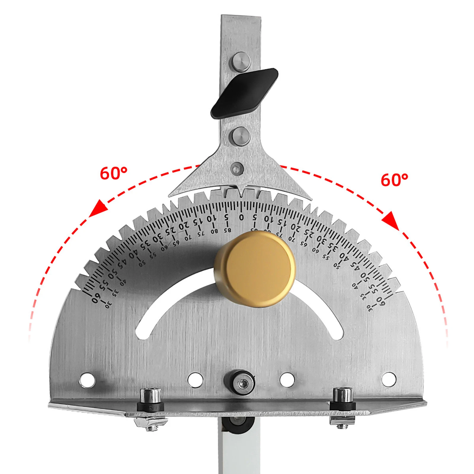 Imagem -04 - Carpintaria t Track Push Régua Ângulo Miter Gauge Cerca Router Saw Tabela Mortise Tenon e Chute Stopper 450 Milímetros