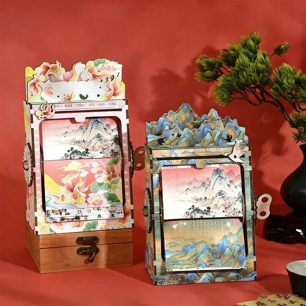 

DIY 2026 Rotating Desk Calendar Hand Crank Page Turning Horse Year New Year Flip Calendar Schedule Planner Office Home Gift