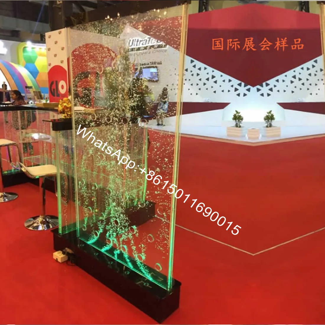 Water dance bubble screen wall porch partition creative water curtain wall flowing water decoration colorful water curtain