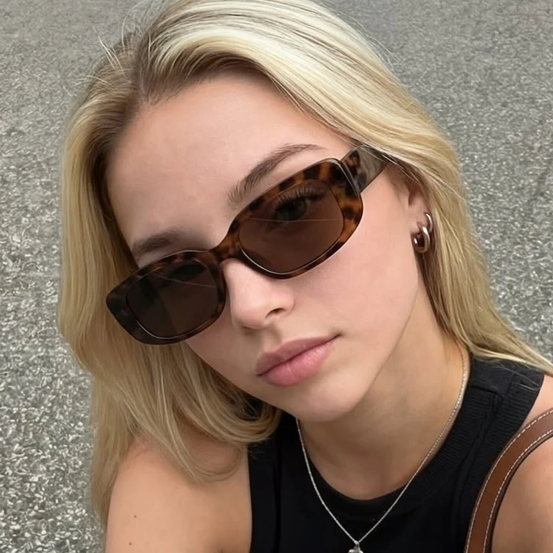 

Square Sunglasses Women Fashiona Small Frame Men's Sunglasses Classic Leopard Print Rectangular Sunglasses Outdoor Sunglasses UV