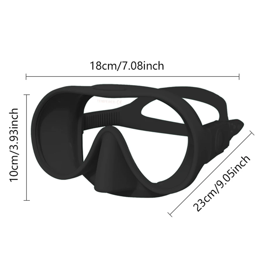 Professionele duikbril snorkelpak duikmasker snorkelmasker ultrabreed gezichtsveld anti-condens duikbril