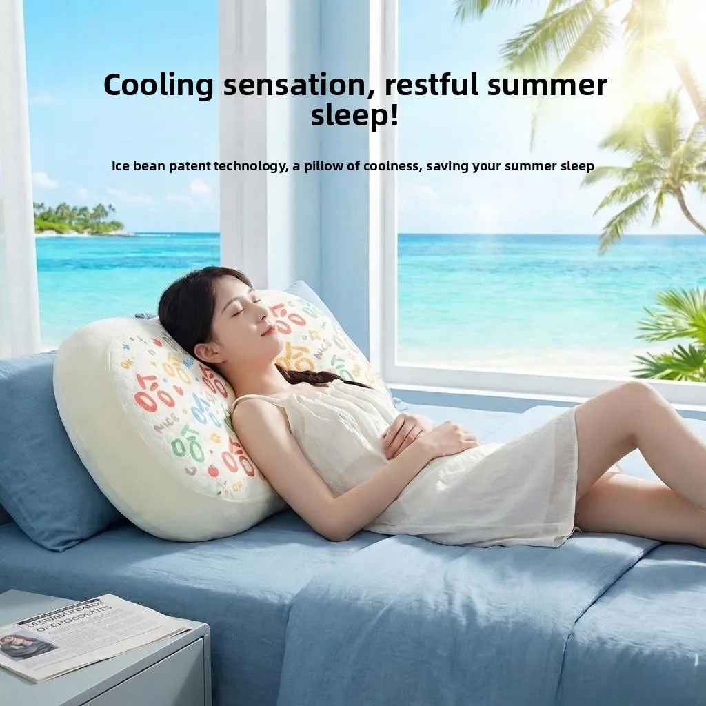 

Подушка из пены с эффектом памяти для поддержки шеи, для студентов и детей, для улучшения сна, для одного человека, для домашнего использования, подушка Ice Bean, жесткая поддержка, 3D-резка