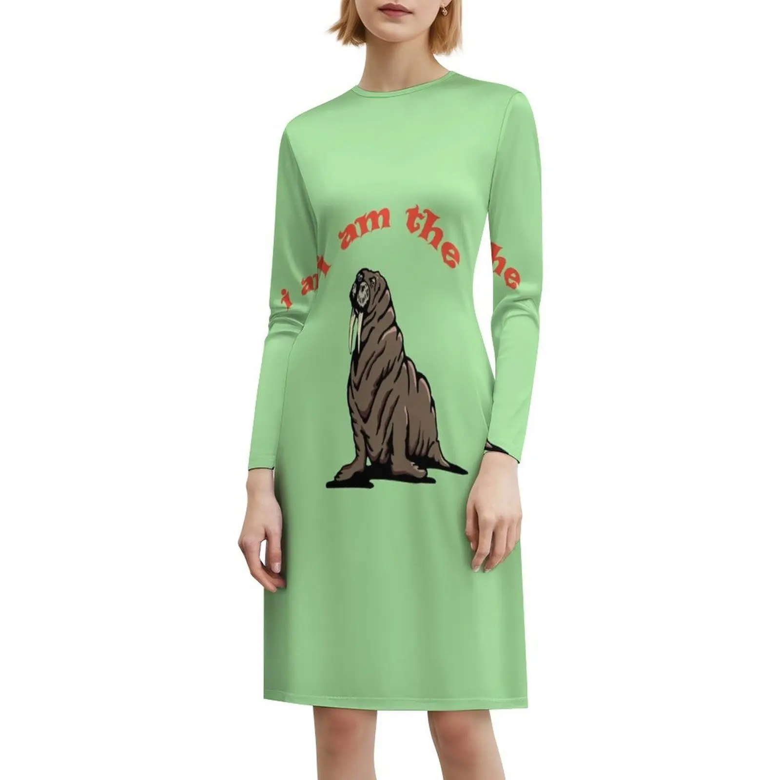 أنا الفظ الكورية نمط فستان كاجوال للنساء بسيط يوميا مكتب سيدة فساتين أنا الفظ أنا الفظ أنا فستان #6