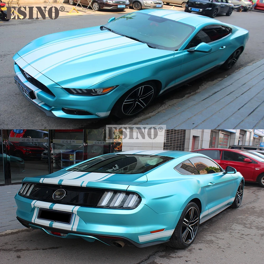 Racing Stripes Car Sticker For Mustang Hood Roof Trunk Decor Vinyl Decal Auto Body Side Styling Waterproof Film Accessories
