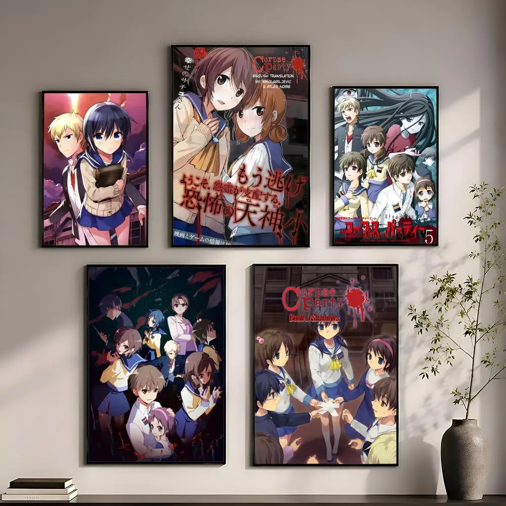 Corpse Party Video Game Poster Perfect Sticker Self Adhesive for Office Home Theater Wall Art Decor Fancy Gift