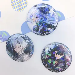 Game Genshin Impact Arlecchino Scaramouch Pretty Anime Badges Brooches Knapsack Clothes Pins Decorations Boy Birthday Gifts 