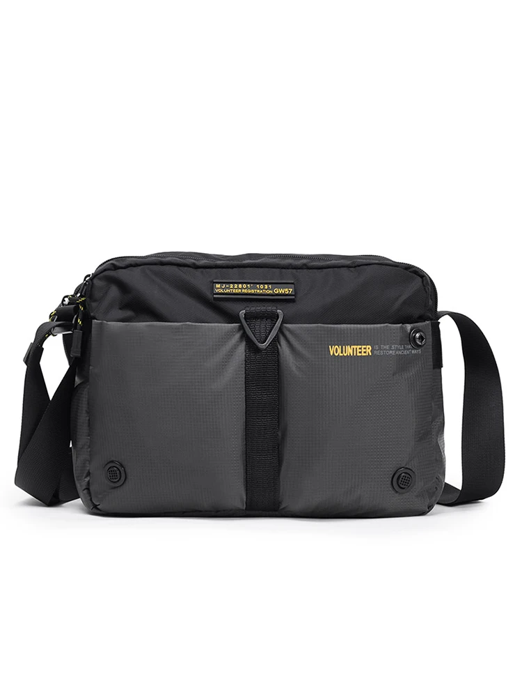 Imagem -02 - Bolsa de Ombro Voluntário para Homens 2023 Novo Multi-bolso de Viagem Casual Versátil Impermeável Grande Capacidade Crossbody Bags 169807