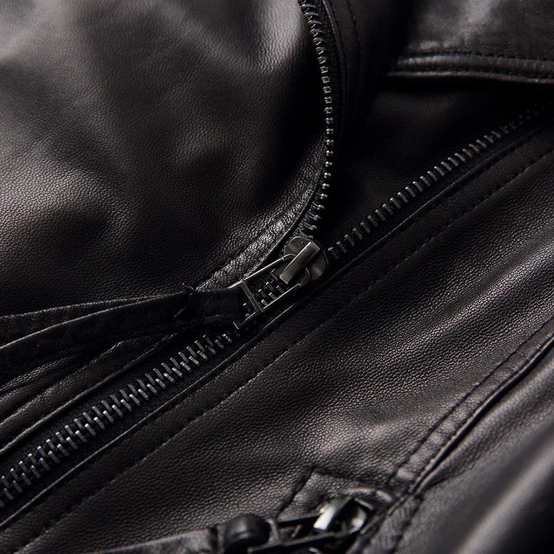 Taijiyane 100% シープスキン本革ジャケットオートバイの女性のレザージャケット春コートスリムショートジャケット Chaquetas Sq