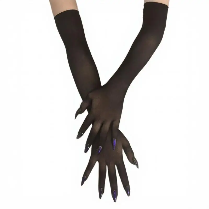 

Носимые сетчатые перчатки для ногтей, ультратонкий бесшовный дизайн для острых пальцев, идеально подходят для косплея и издатора