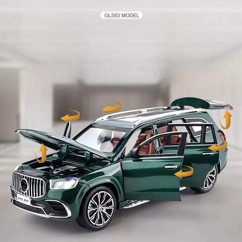 

1:24 GLS63 SUV Simulation Alloy Car Model Sound and Light Toys Car Enthusiasts Collect Ornaments Boys' Toys