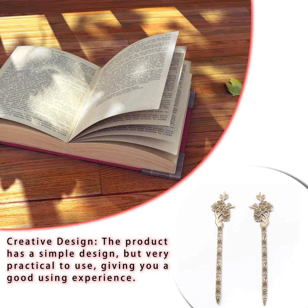 Alloy Hairpin Decorative Styling Tools Reading Pagination Mark Book Clip Gold