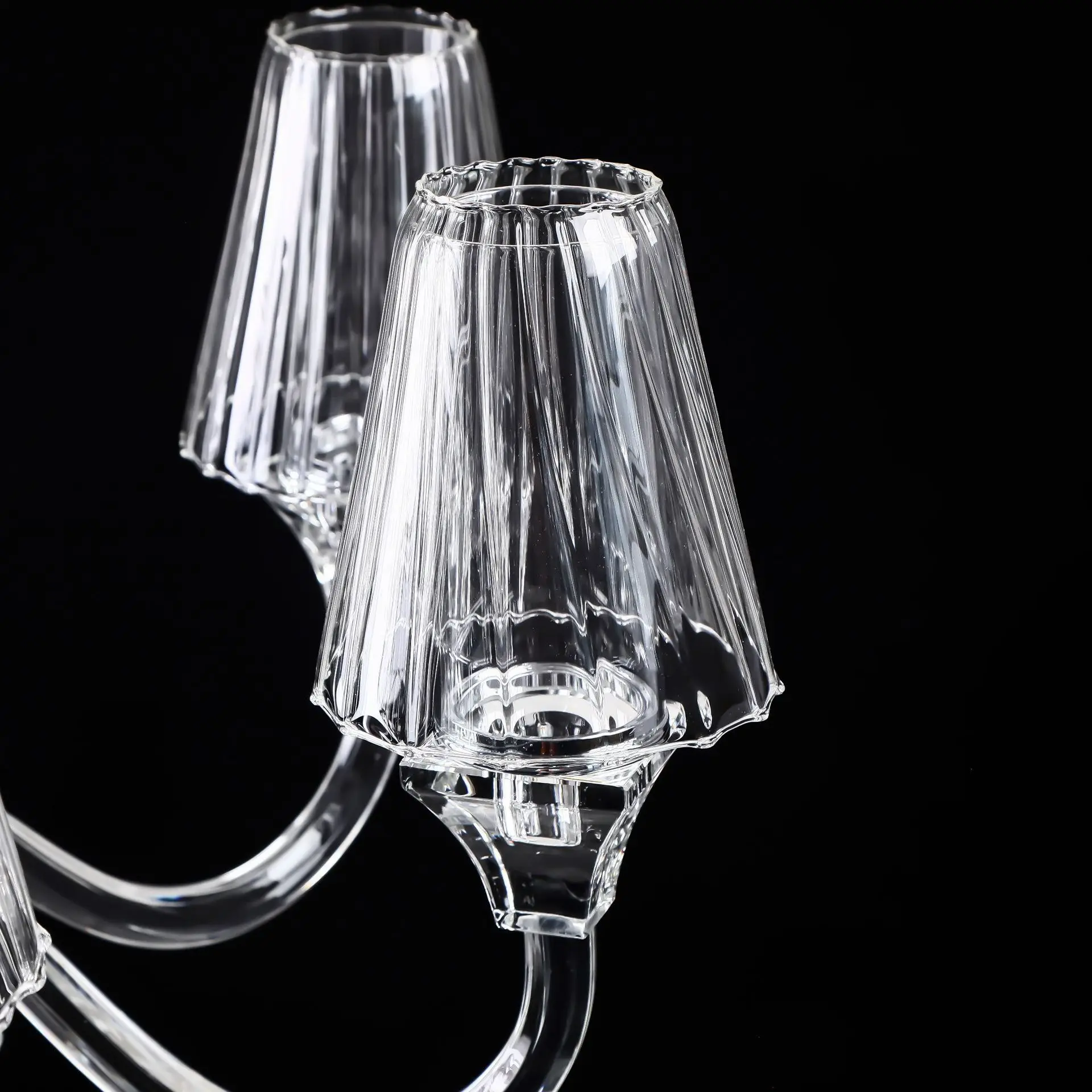 17 European crystal holders, multi-head windproof candle holders for and weddings, multi-head glass candle holders for home