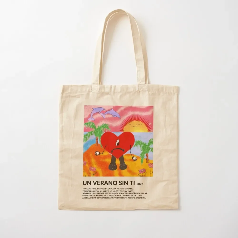 Bad Bunny Un Verano Sin Ti Merch Tote Bag Big bag women Canvas stote bag