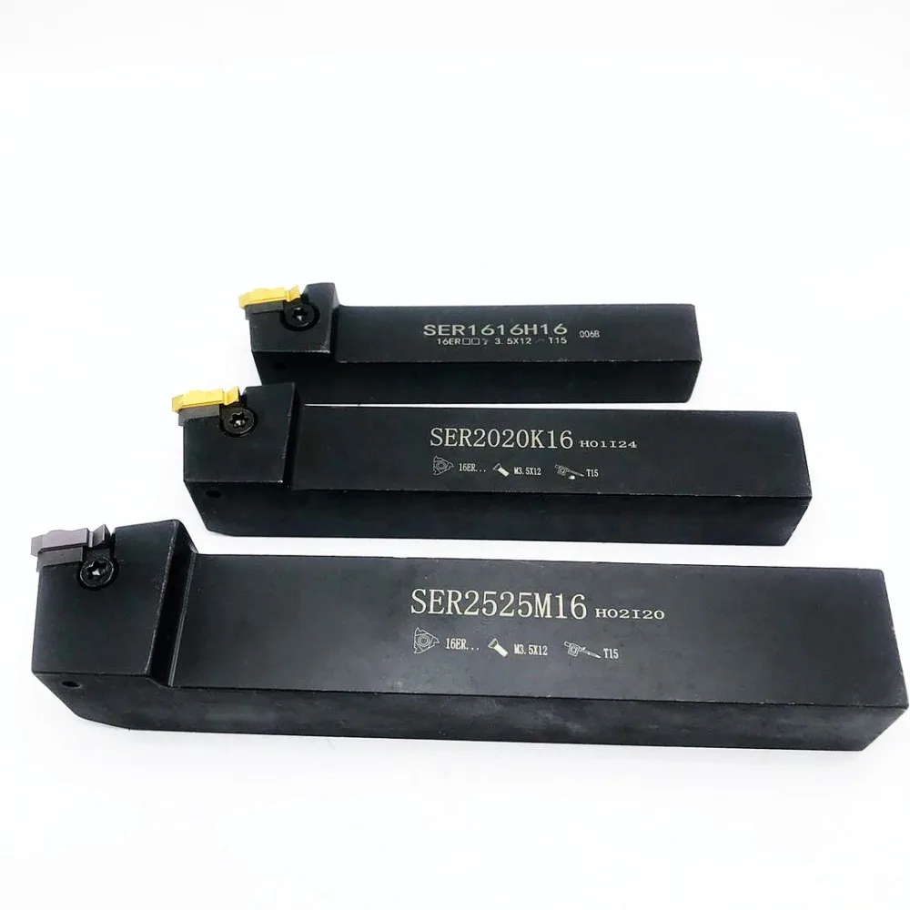 SER SER1010H11 SER1212H11 SER1616H11 SER1212H16 SER1616H16 SER2020K16 SER2525M16 Tornitura Filettatura Inserto + 10PCS MMT11ER 16ER AG60