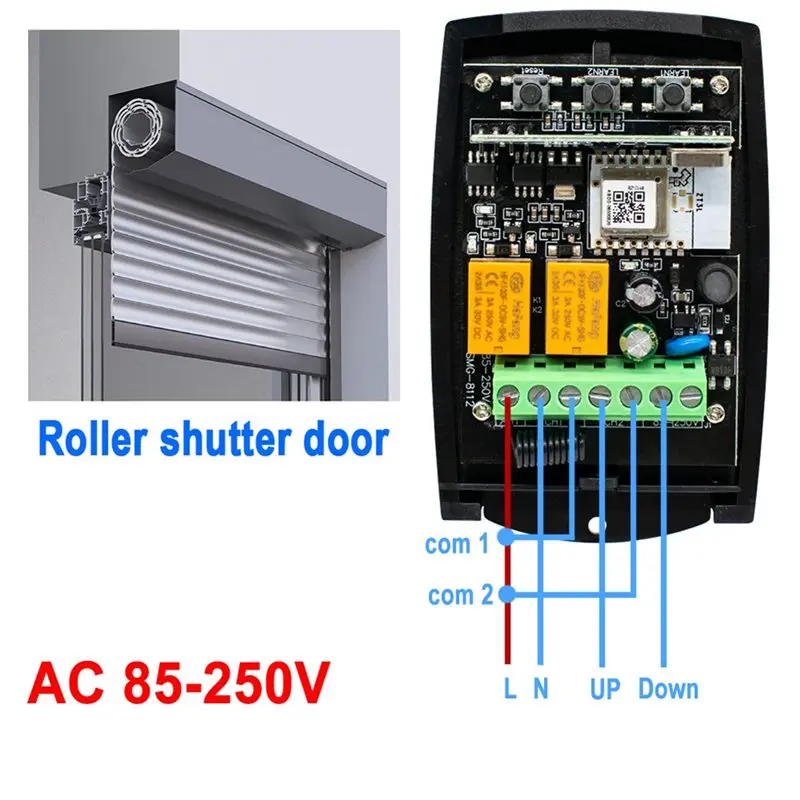B14C Tuya ZIGBEE 220V 85-250V Universal Garage Door Opener 2CH 433 Receiver Fixed Rolling Code Controller Works