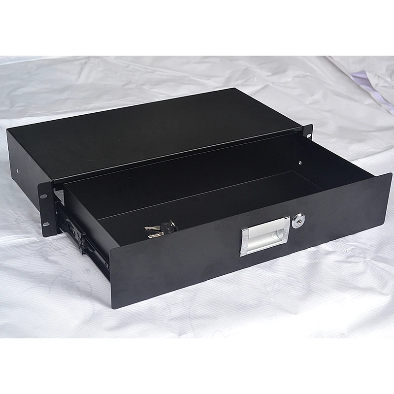 19 - inch 2U drawer with lock (new standard), compatible with ABS flight case, microphone case, 1U - 3U cabinet