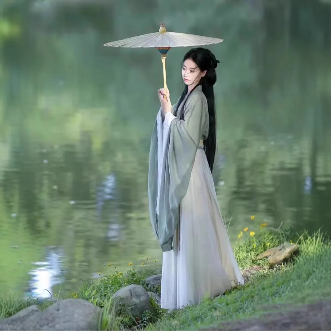 

Hanfu Autumn Women's Wei Style Northern Southern Dynasties Collar Waist Ancient Costume Chinese Traditional Han Clothing Dance