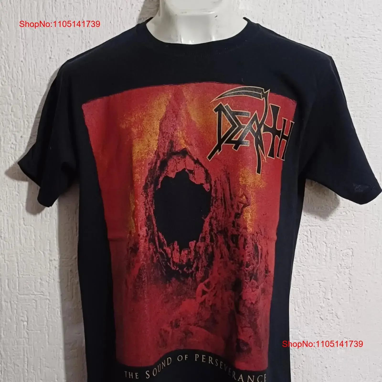 الموت الصوت المحيطي تي شيرت معدني أكلة لحوم البشر الجثة الموربيد الملاك نعي خمر غسلها مصمم الملابس امتدت قليلا #1