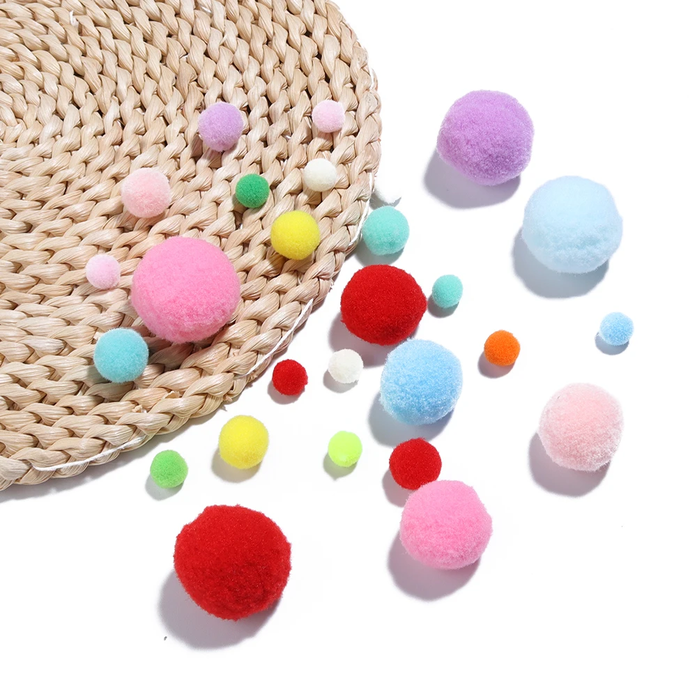 10 15 20 25 30mm Wool ball Felt Balls New Round Felt Pom Poms Balls For Making DIY Room Party Christmas Gift DIY Ring Rattle