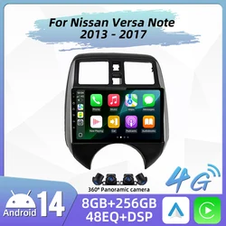Car Radio for Nissan Versa Note 2013 - 2017 2 Din Android Stereo Multimedia Player GPS Navigation Carplay Autoradio Head Unit 4G
