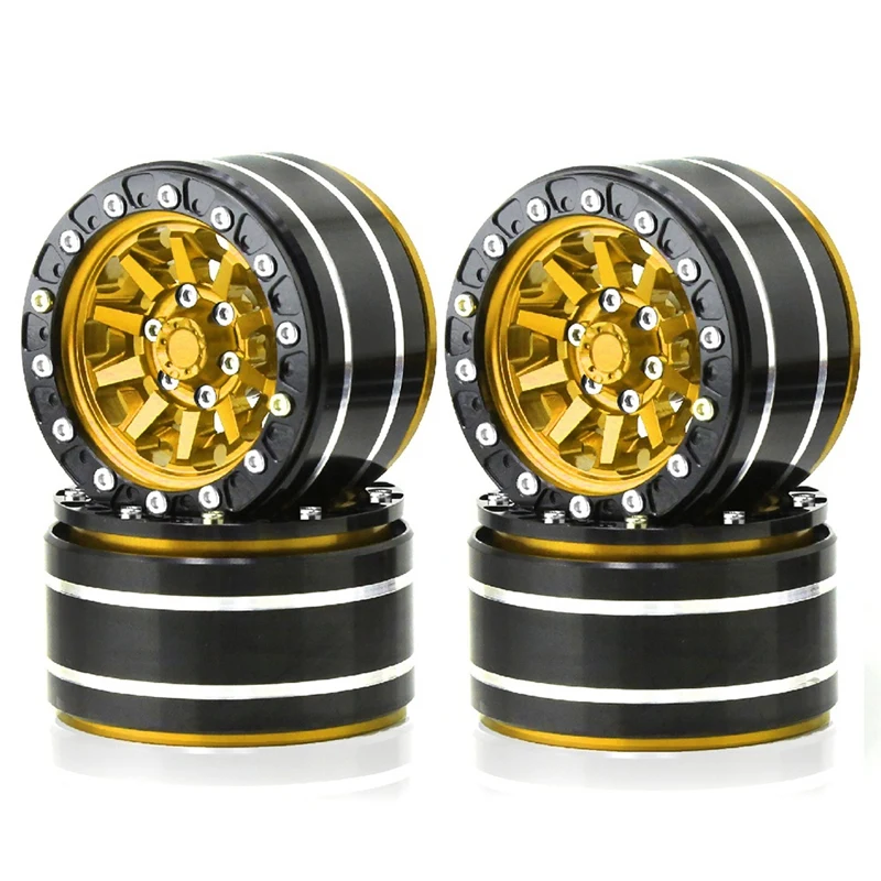 Metal 1.9Inch Beadlock Wheel Rim Outer Diameter 55Mm For RC 1/10 12Mm Hex Crawler Car Axial SCX10 90047 CC01 TRX4