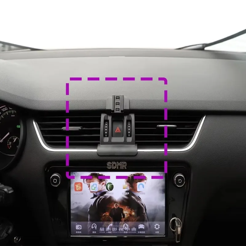 

Car Phone Holder Special Fixed Bracket For Skoda Octavia 2016 2017 2018 2019 2020 Wireless Charging Stand Interior Accessories