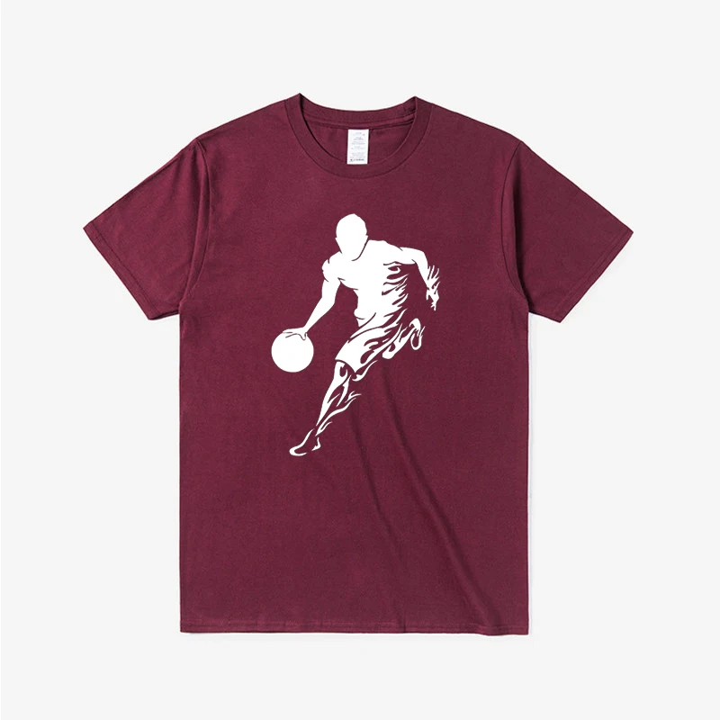 Cool Basketball Player Graphic Print Men's Crew Neck Short Sleeve Cotton T-shirts Loose Shirts For Outdoor Activities Men's Tee