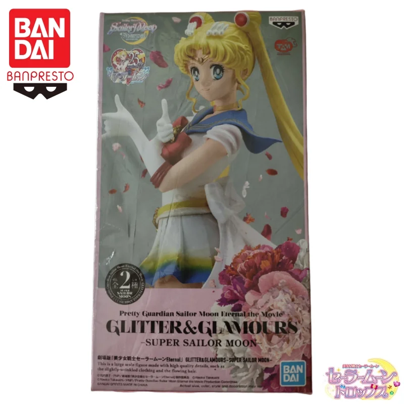 Em estoque bandai original banpresto marinheiro lua glitter glamour tsukino usagi figura de ação modelo boneca nova caixa garagem