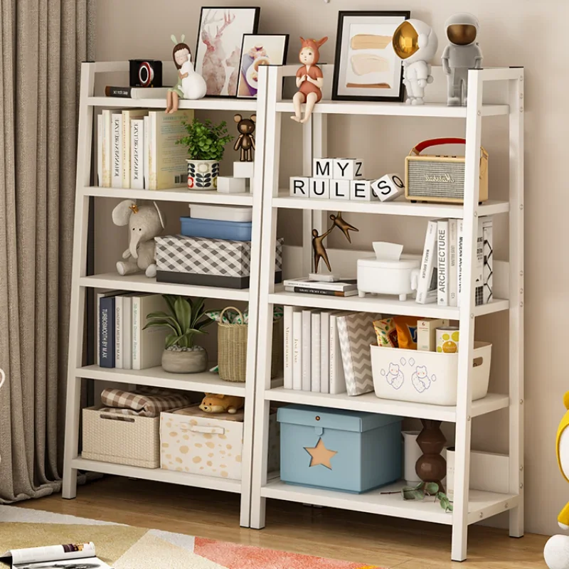 

Ladder Display Bookcase White Nordic Organizer Modern Bookshelf Storage Kitchen Estanteria Habitacion Cute Furniture Livingroom