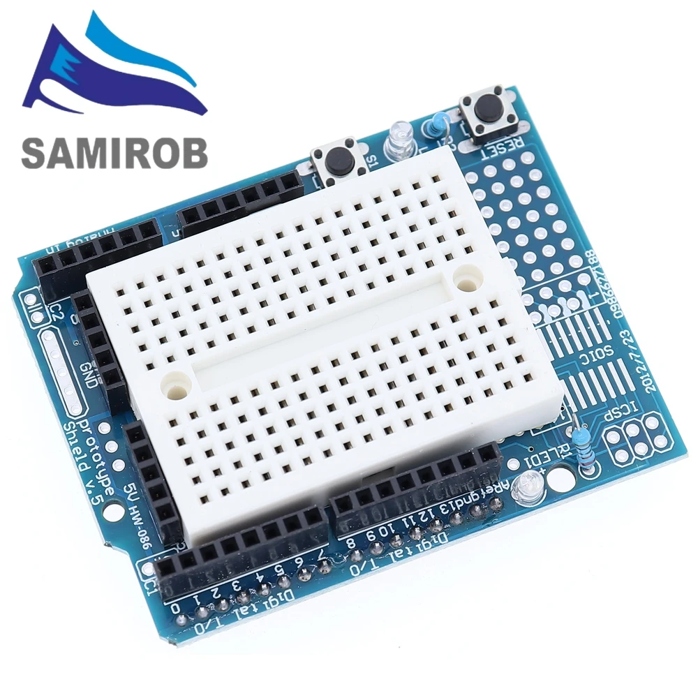 Smart Electronics UNO Proto Shield prototype expansion board with SYB-170 mini breadboard based For arduino UNO ProtoShield DIY