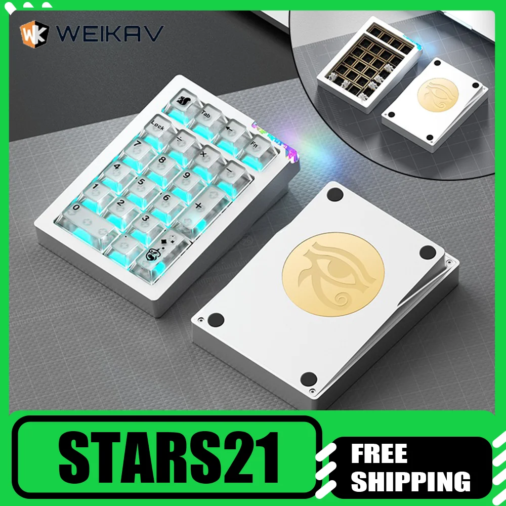 

WEIKAV stars21 wireless bluetooth three-mode digital pad keypad aluminum alloy mechanical customized hot-swappable shaft