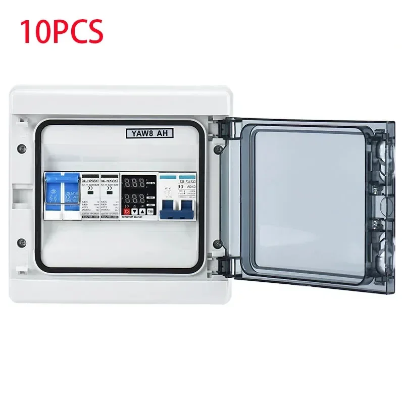 10PCS Mini Photovoltaic PV AC Distribution Box Inverter Side Connection Economical Off-Grid Connected Box