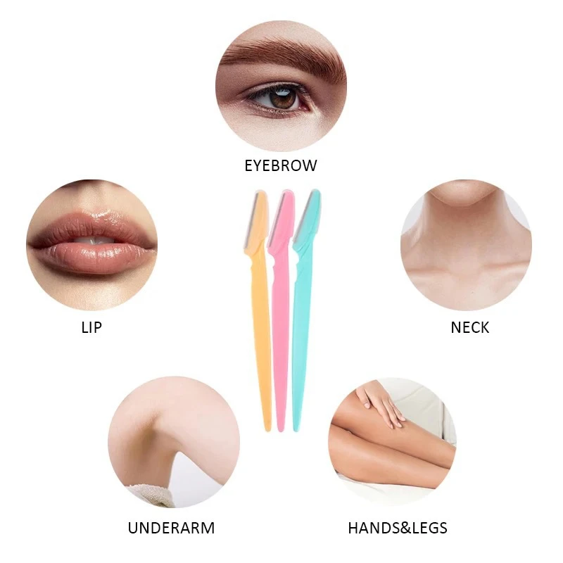 10/30/40 Stück Augenbrauenrasierer Gesichtsrasierer für Frauen Mehrzweck-Peeling- und Dermaplaning-Werkzeuge mit Präzisionsabdeckung Sicherheits-Schönheitsprodukt – Detail 3