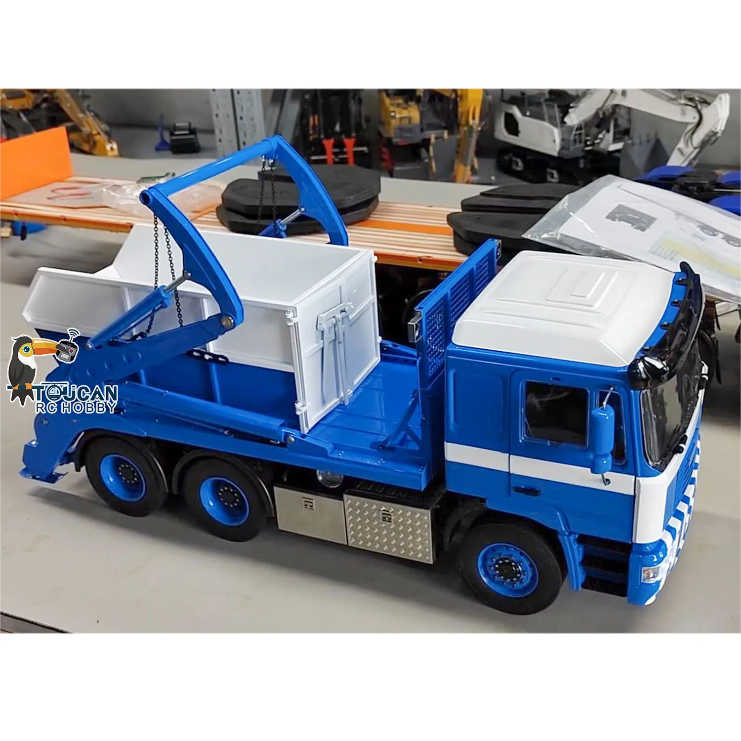 JX VL18U F2000 1/14 RC Hydraulic Skip Loader Metal Swing Arm Loaded Dump Car TOUCAN Painted Finished Model Ourdoor Gifts Toys