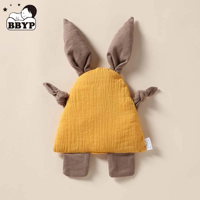 

Super Soft Cotton Muslin Baby Towel Kids Sleeping Security Cuddle Blanket Bunny Ear Newborn Soothe Appease Towel Handkerchief