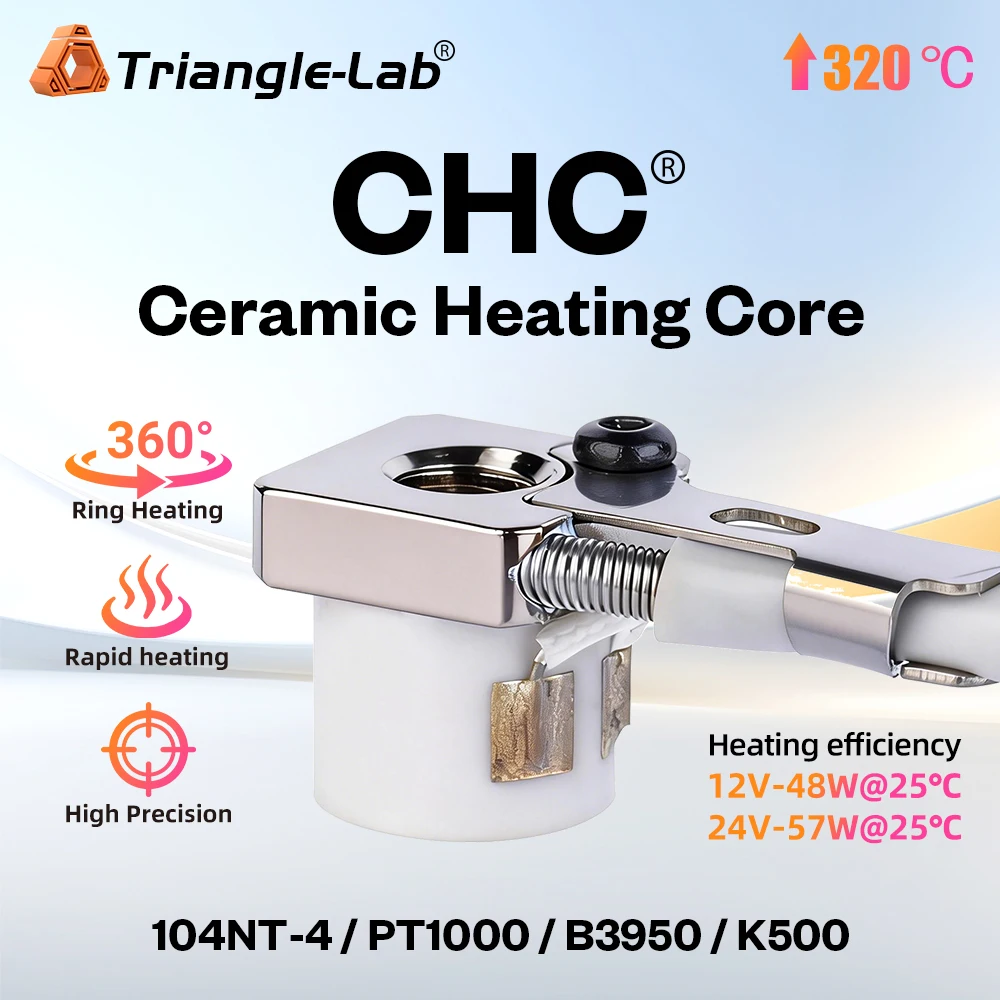 

RS TriangleLab CHC® KIT Ceramic heating core quick heating mini for ender 3 V6 hotend CR10 CR-10 CR-6 SE mk3s 3d printer hotend