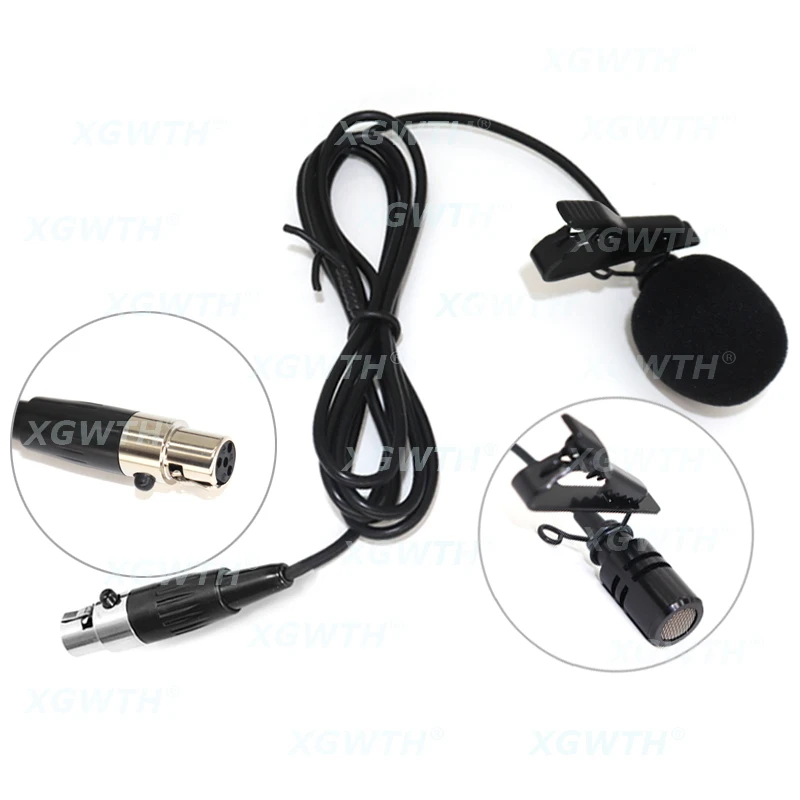 Micro-cravate à condensateur pour batterie sans fil Shure, microphone-cravate omnidirectionnel Müntret, pack système émetteur, 4 broches, XLR TA4F