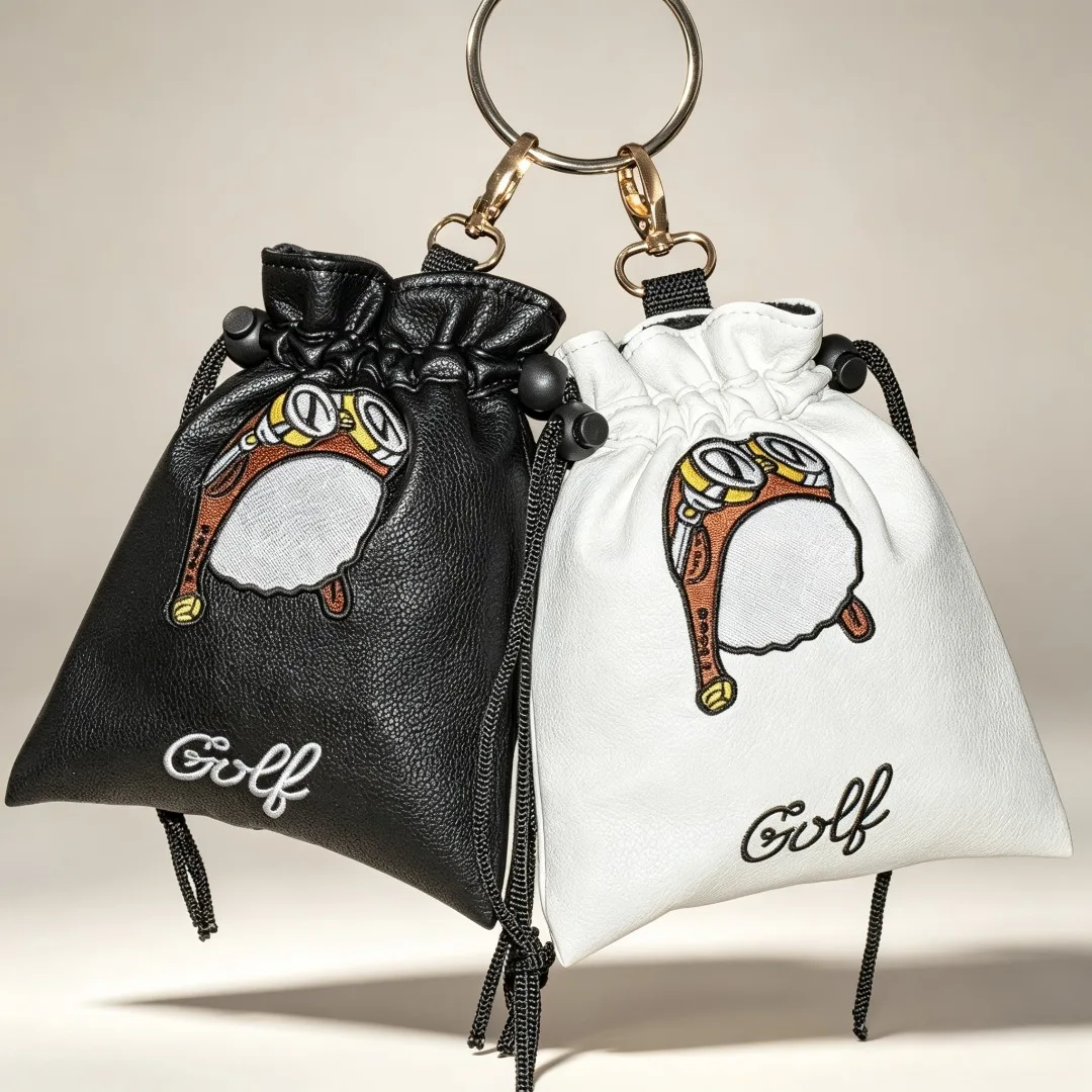 unisex-golf-drawstring-waist-bag-2026-new-korean-style-waterproof-pu-fleece-lining-fisherman-embroidery-versatile-soft-casual